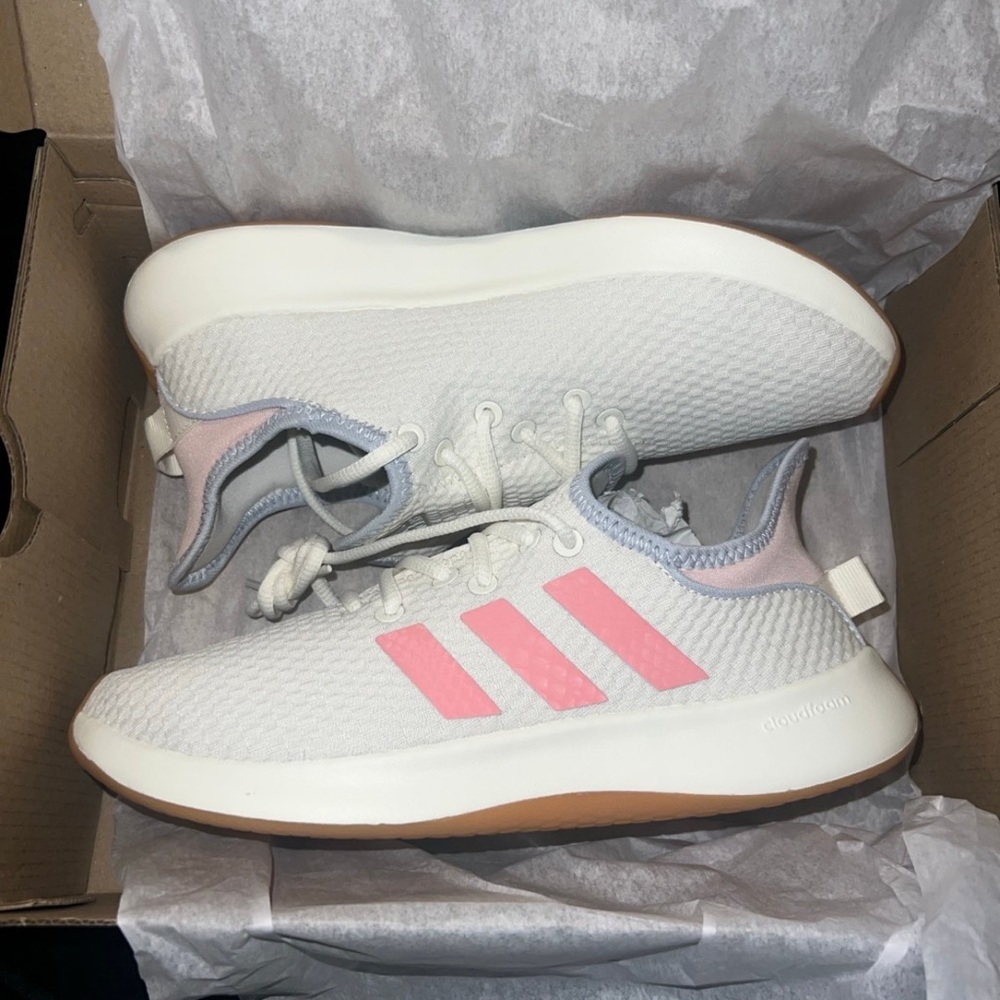 Adidas White and Pink Sneakers